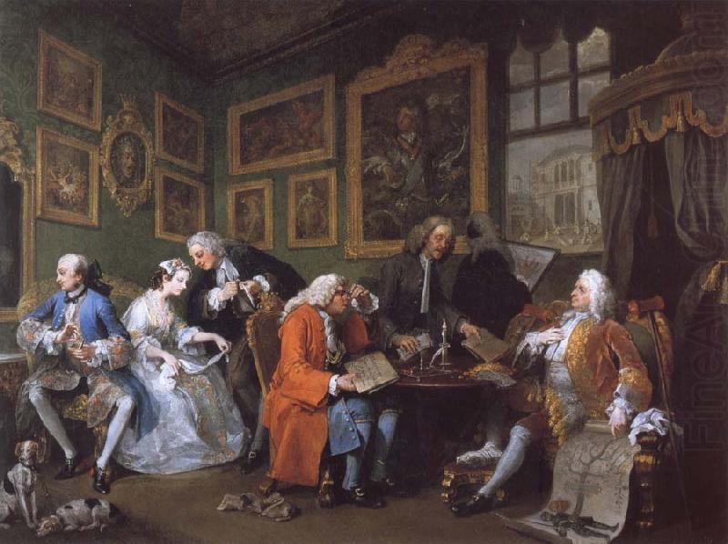 William Hogarth Marriage a la Mode i The Marriage Settlement china oil painting image